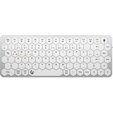 KeySonic KSK-5020BT-S Mini-Tastatur, silber/weiß, Bluetooth, DE (61010)