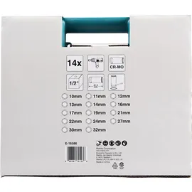 Makita Schlagnuss-Set 1/2" 14-tlg. inkl. Koffer
