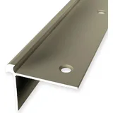 küberit Treppenkantenprofil 32 x 42 x 2500 mm Winkelprofil Einfasshöhe 4 mm Aluminium Glatt Doppelt Versetzt Versenkt Gebohrt Sand Küberit