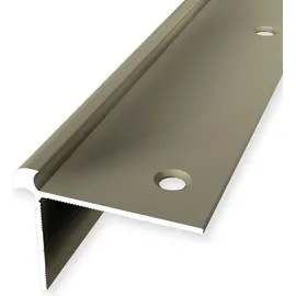 küberit Treppenkantenprofil 32 x 42 x 2500 mm Winkelprofil Einfasshöhe 4 mm Aluminium Glatt Doppelt Versetzt Versenkt Gebohrt Sand Küberit