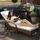 Tectake Rattan Sonnenliege Cassis 196 x 72 x 94,5 cm hellgrau inkl. Rollen