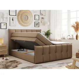 MKS King Boxspringbett 160 x 200 cm H4 Braun