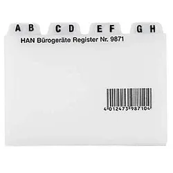 HAN Karteikartenregister A-Z transparent