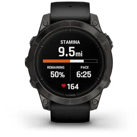 Garmin Epix Pro (Gen 2) Sapphire 47 mm schwarz/carbongrau Titan mit Silikonarmband