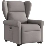 vidaXL Relaxsessel mit Aufstehhilfe Elektrisch Taupe Stoff