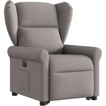 vidaXL Relaxsessel mit Aufstehhilfe Elektrisch Taupe Stoff