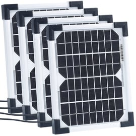 Revolt 4er-Set mobile Solarpanele mit monokristalliner Solarzelle 5 W