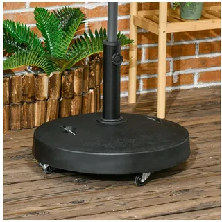 Outsunny Schirmständer 25 kg Stahl Schwarz