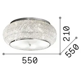 Ideal Lux Pasha 10 E14 rund Chrom