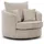 S-Style Drehsessel Ted Bouclé 107 x 94 x 100 cm Beige drehbar mit Kissen