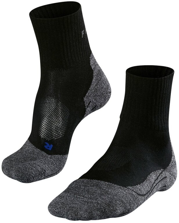 FALKE Herren Sportsocken - TK2 Short Cool, Trekking- und Wandersocken, unifarben Schwarz 44-45