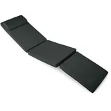 DIVERO Liegenauflage Deckchair Steamer Liegestuhl-Auflage Polster grau anthrazit