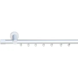 INDEKO Gardinenstange INDEKO "Consul", weiß, L:240cm Ø:20mm, Aluminium, Gardinenstangen, Innenlauf Komplett-Set inkl. Gleitern und Montagematerial