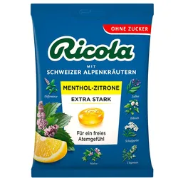Ricola ohne Zucker Menthol-Zitrone Extra Stark Bonbons