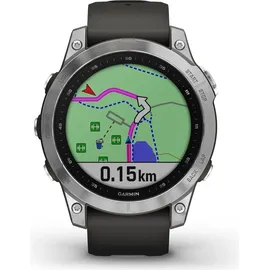 Garmin Fenix 7 Standard silber mit graphitfarbenem Armband