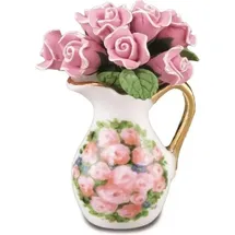 REUTTER Reutter, Deko Objekt, 001.359/5 - Rosenvase mit Rosen, Miniatur