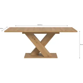 xonox.home Motion 150 x 76 x 90 cm Eiche Artisan braun