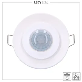 led`s light LED's,ight Einbau-Deckensensor PIR LED + Halogen 360° IP20 Weiß