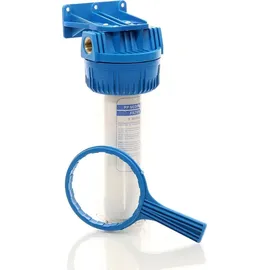Naturewater NW-BR10A 1 Stufen Wasserfilter, 5 μ, 20,67 mm (1/2") Filtereinsatz, Ø60 mm PP Kartusche, Filter Wandhalterung, Filterschlüssel, Sedimentfilter