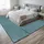 OTTO home Hochflor-Bettumrandung Banji, Höhe 37 mm, (3-tlg), Uni Farben, weich und flauschig, auch als Läufer & in rund erhältlich blau 1 St. x 80 cm x 200 cm