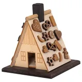 Kuhnert Hobaku Bastelset - Rauchhaus/Räucherhaus - Motiv: Lebkuchenhaus - Dekoration aus Holz zum Zusammenbauen - Höhe: ca. 12 cm - Made in Germany
