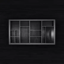 Neoro n50 Organizer ab Breite 80 cm mit Taschentuchbox für Unterschrank (niedriger Auszug), BN081.Set1,