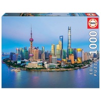 Educa Shanghai, 1000 Teile Puzzle für Erwachsene und Kinder ab 10 Jahren, Skyline, Städtepuzzle, China, Asien