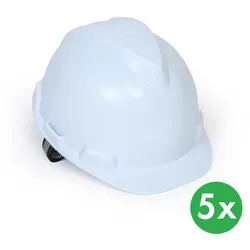 Schutzhelm, 4-Punkt, 5er-Pack, weiß