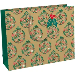 Clairefontaine 6x Geschenktasche Shopping, Holly, 37,3x11,8x27,5cm - Grün X-30885-6C