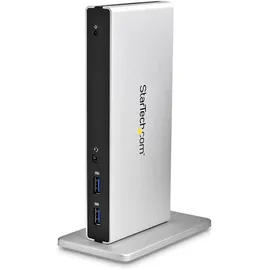 Startech StarTech.com Dual Monitor Dockingstation mit USB 3.0 auf DVI-I & DVI-D und Adaptern für VGA & HDMI, 5x USB 3.0 & Audio - Vertikale DVI Dockingstation für ChromeOS, Mac & Windows (USB3SDOCKDD)
