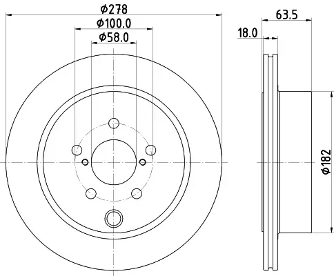 DON Bremsscheibe pcd20982 278mm 18mm für Subaru