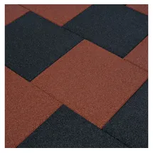 vidaXL Fallschutzfliesen 12 Stk. Gummi 50 x 50 x 3 cm Rot