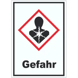 Aufkleber Gesundheitsgefahr Gefahr Sensibilisierung der Atemwege A3 (297x420mm)