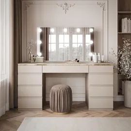 lookway Schminktisch AURORA DOUBLE KASCHMIR mit Schubladen