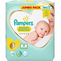 Pampers Premium Protection New Baby Windeln, Jumbo-Pack, Größe 1, 72 Stück