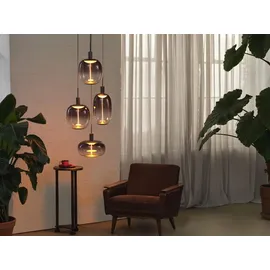 Osram Decor Pendelleuchte Needle Plate 4xE27, dunkelgrau, Stahl, 2m Textilkabel, minimalistisch, Dark Gray