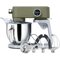 Kraftsman 5L Vollmetall-Küchenmaschine,Pizzateig Knetmaschine,Teigmaschine mit leisem Kupfer-DC-Motor, 4 Edelstahl-Aufsätzen ohne Beschichtung und universellem Multifunktionsanschluss (green)