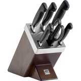 Zwilling Vier Sterne Selbstschärfender Messerblock 7-tlg. Braun