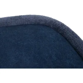 MCW 6er-Set Esszimmerstuhl MCW-N72, Polster-Küchenstuhl, drehbar Auto-Return, Stoff/Textil (420g/m2) Öko-Tex ~ blau