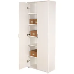 Arta Kleiderschrank 5 Ablagen, weiss.