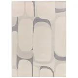 Atticgo Webteppich, Beige, Grau, Textil, Abstrakt, Rechteckig, 160x230 cm, Oeko-Tex® Standard 100, antistatisch, für Fußbodenheizung geeignet, leicht zusammenrollbar, Teppiche & Böden, Teppiche, Moderne Teppiche