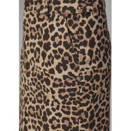 QS Pencilskirt Rock Bedruckt Braun 32