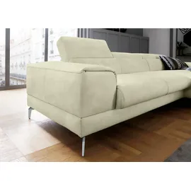 W.Schillig Eckcouch Mikrofaser 3-Sitzer Beige