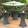 Beautissu Stehtischhusse Stretch Anthrazit Ø 80-85 cm 5er Set