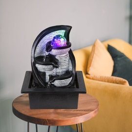 GLOBO LED-Brunnen Albert Kunststoff Grau