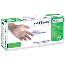 Reflexx R36, puderfreie Vinylhandschuhe., L, durchsichtig, 100