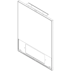 Buderus Vorderwand Bu oben aus Glas Weiß, 8738211378 8738211378