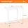 Costway Schreibtsich C-förmig mit Rollen, 70-106 cm höhenverstellbar, Kleiner Computertisch mit Metallrahmen, mobiles Stehpult, Laptoptisch, Weiß - Weiß