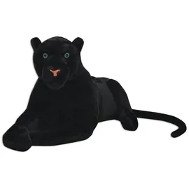 vidaXL Kuscheltier Panther 100 cm Schwarz