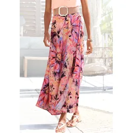 LASCANA Maxirock Damen Floral Pink 44